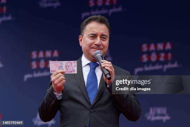 Before the elections in Turkey, DEVA Party Chairman Ali Babacan speaks, the members of the Nation Alliance met with the people on April 27, 2023 in...