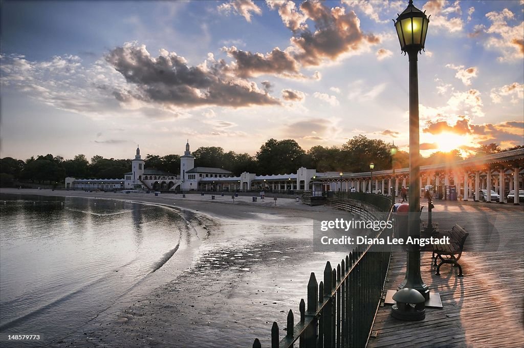 Sunset on  pier