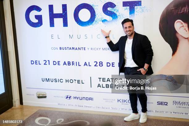 Spanish singer David Bustamante attends the photocall for "Ghost" at UMusic Hotel Teatro Albéniz on April 27, 2023 in Madrid, Spain.