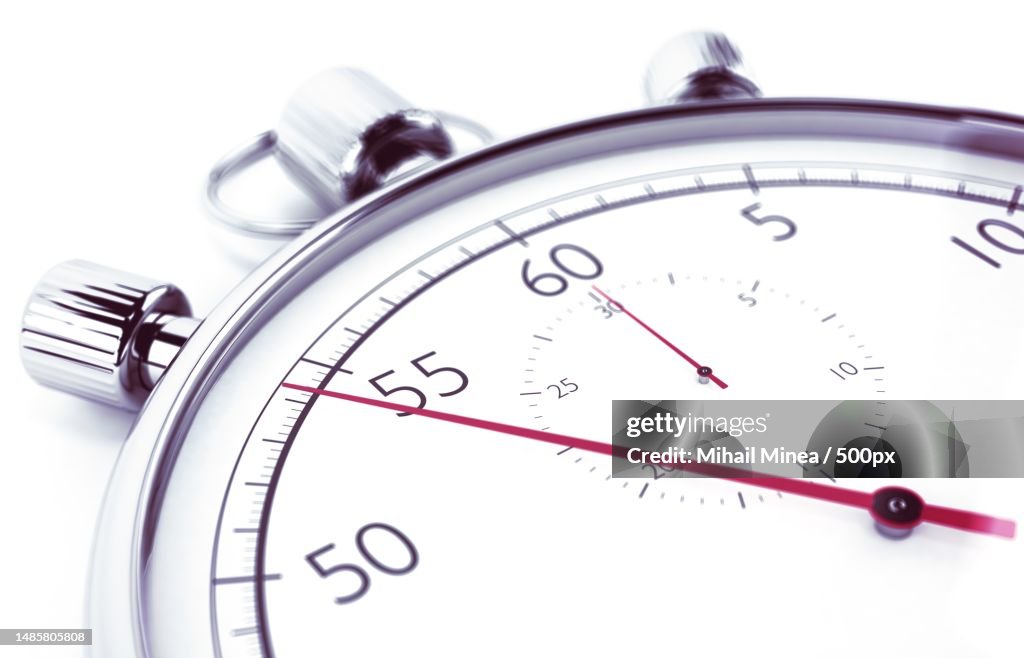 Close-up of clock against white background,Oradea,Romania