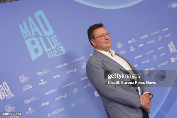 Marine ecologist Carlos M. Duarte poses at the photocall during the Cinco Oceanos MadBlue Impact Global Summit 2023 awards ceremony, at Teatros del...