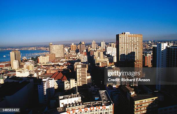 central city skyline. - durban sky stock pictures, royalty-free photos & images