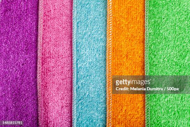 full frame shot of multi colored wall,romania - microfiber towel stock pictures, royalty-free photos & images
