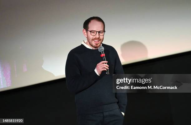 Director Ari Aster on stage during the London Q&A screening of "Beau is Afraid" at Picturehouse Central Cinema on April 27, 2023 in London, England....