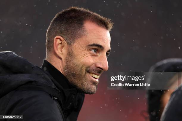 Ruben Selles, Manager of Southampton, smiles prior to the Premier League match between Southampton FC and AFC Bournemouth at Friends Provident St....