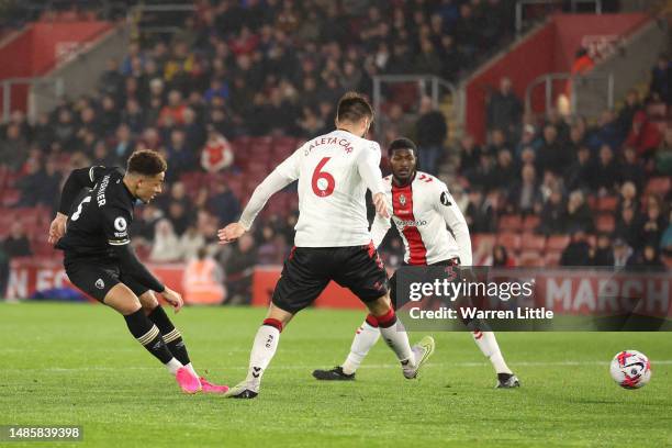 Marcus Tavernier of AFC Bournemouth scores the team's first goal during the Premier League match between Southampton FC and AFC Bournemouth at...
