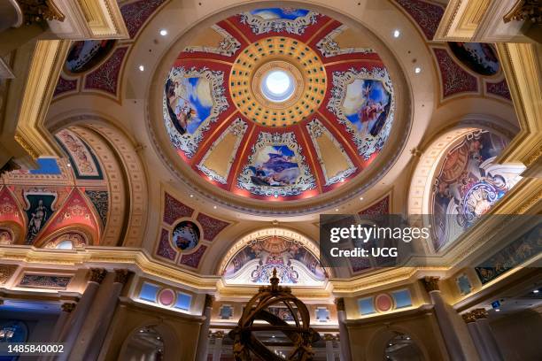 The lobby of the new Venetian casino and Hotel, Macau, Macau, China.