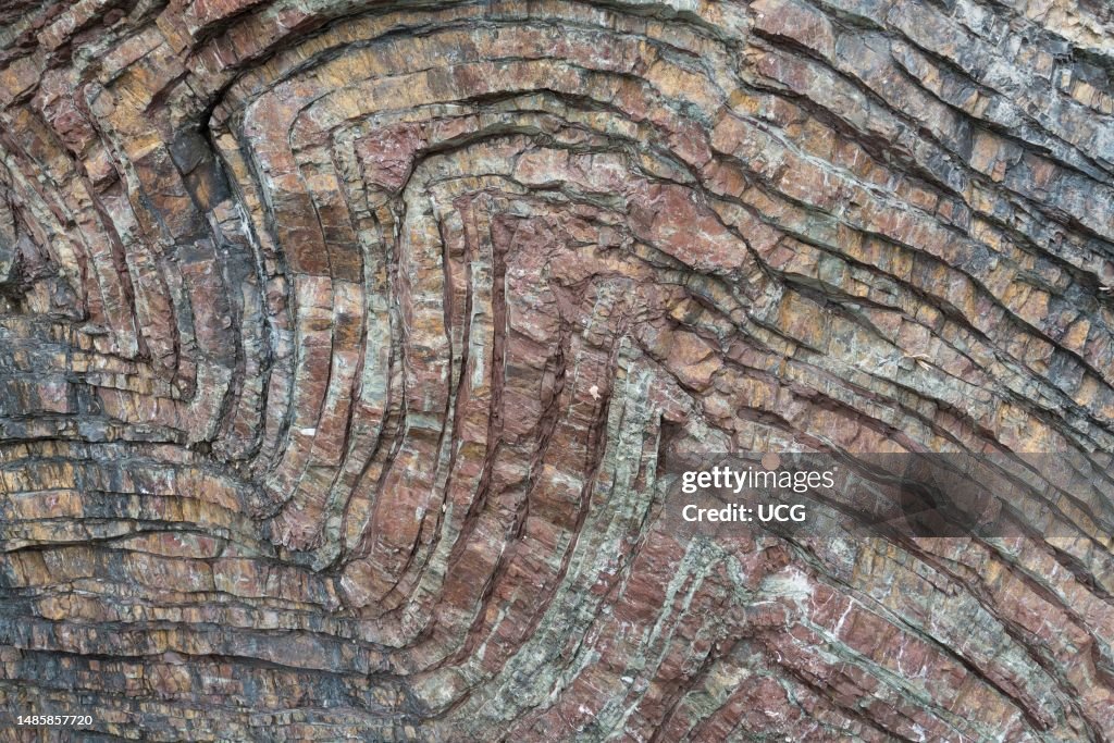 Folded ribbon chert of the Franciscan Assemblage, Rainbow Rock, southern Oregon coast