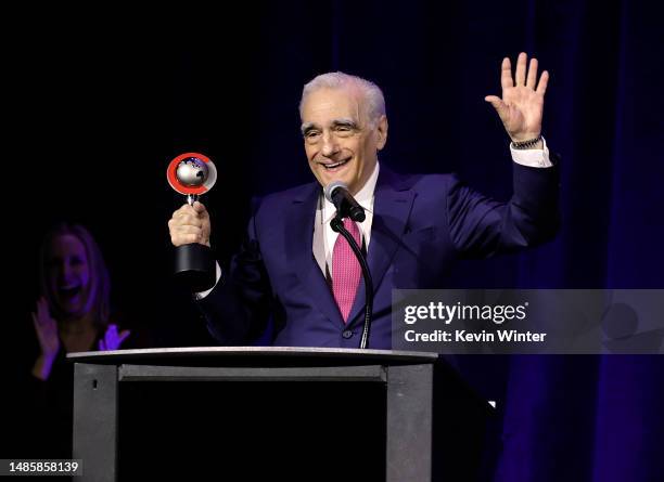 Martin Scorsese receives the Legend of Cinema Award during "A Conversation with Martin Scorsese" and Legend of Cinema Award Presentation during...