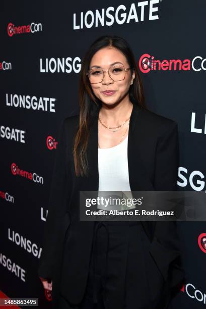 Adele Lim poses for photos, promoting the upcoming film "Joy Ride", at the Lionsgate presentation and screening of "Joy Ride" during CinemaCon, the...