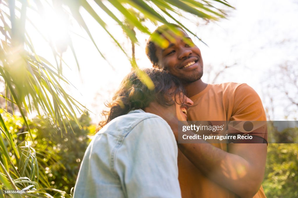 Hugging Friends Different Races Multicultural Connection Gay Men Of Different Races Hugging Each Other ...