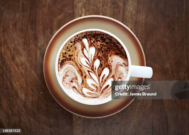 coffee detail. - café au lait stock pictures, royalty-free photos & images