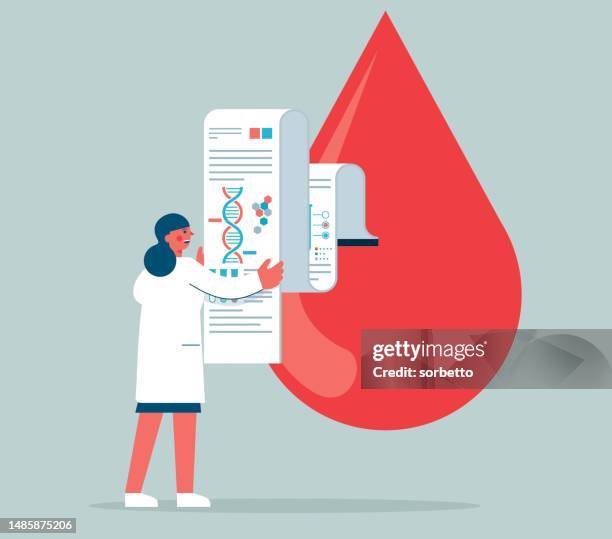 blood test - red blood cell stock illustrations