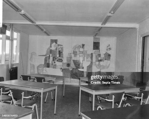 Opening Social Workplace Blauwbrug on the Amstel, interior of one of the canteens, May 10 Interior, CANTINES, Openings, The Netherlands, 20th century...