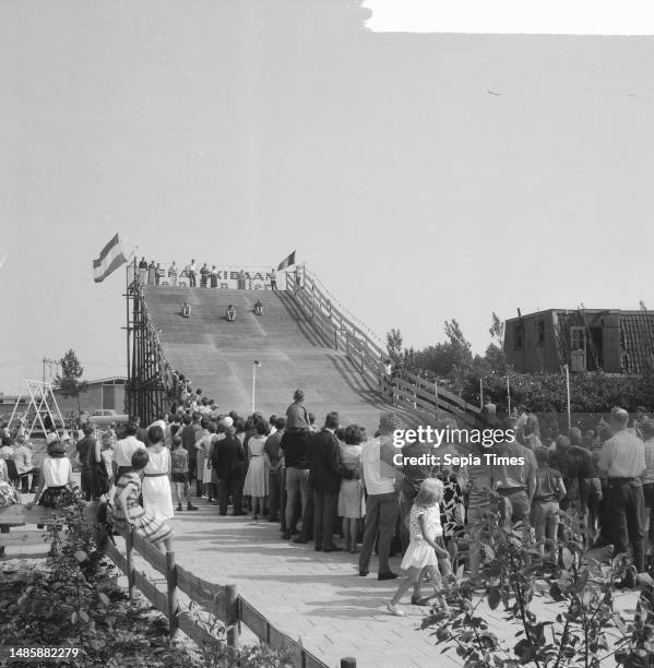 Opening largest artificial ski slope of Europe in Heerhugowaard during the opening races, June 27 Openings, The Netherlands, 20th century press...