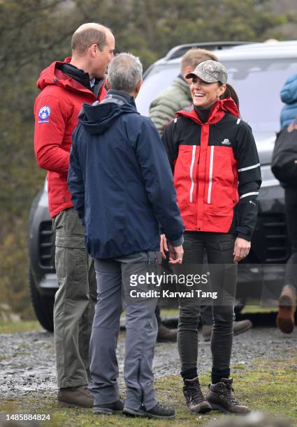 Prince William, Prince of Wales and Catherine, Princes of Wales visit the Central Beacons Mountain Rescue Team during their 2 day visit to Wales on...
