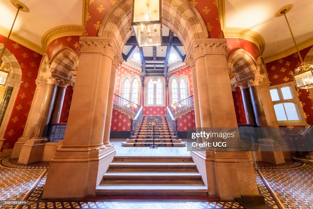 Central staircase of the St. Pancras Renaissance Hotel London, UK. News ...