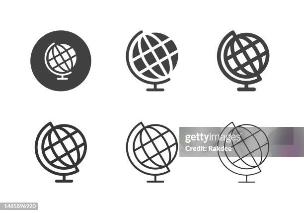 desktop globe icons - multi series - desktop globe stock illustrations