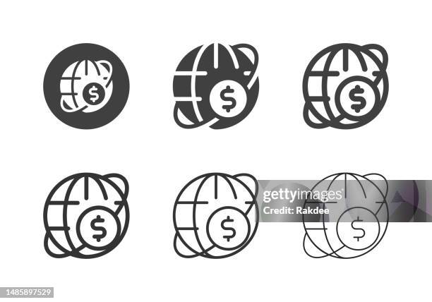 global finance icons - multi series - new jersey icon stock illustrations