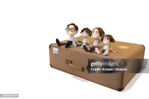 3d, character, illustration, object - large man sitting stock illustrations