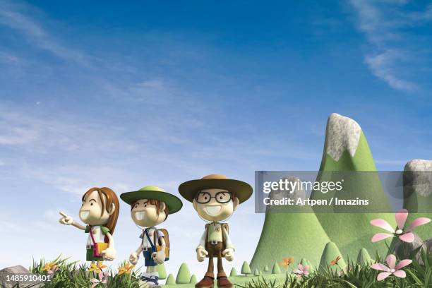 ilustrações, clipart, desenhos animados e ícones de 3d, character, illustration, object - tres dedos