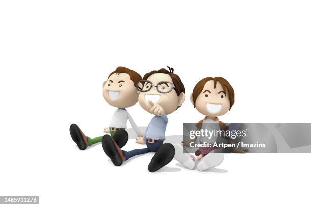 ilustrações, clipart, desenhos animados e ícones de 3d, character, illustration, object - tres dedos
