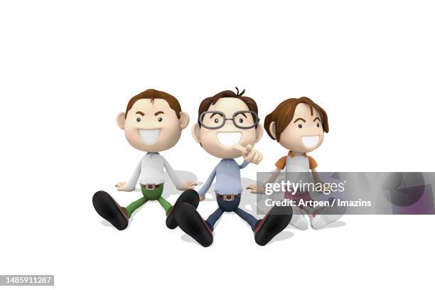 ilustrações, clipart, desenhos animados e ícones de 3d, character, illustration, object - tres dedos