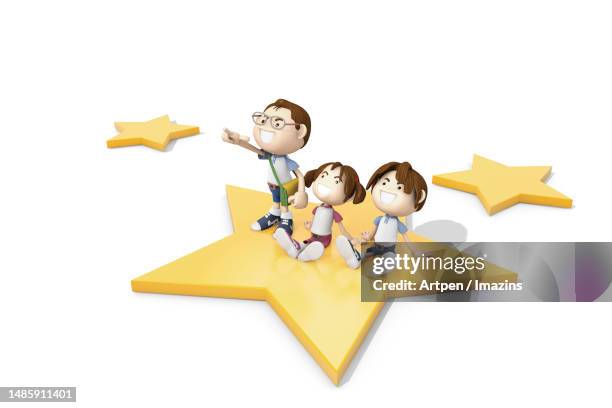 ilustrações, clipart, desenhos animados e ícones de 3d, character, illustration, object - tres dedos