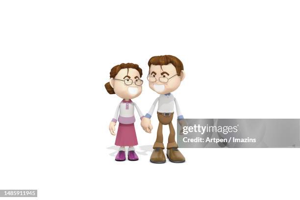 3d, character, illustration, object - asian grandfather stock illustrations