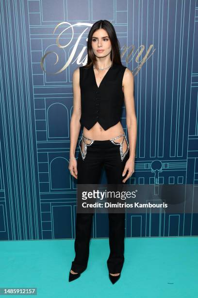 Camila Queiroz attends as Tiffany & Co. Celebrates the reopening of NYC Flagship store, The Landmark on April 27, 2023 in New York City.