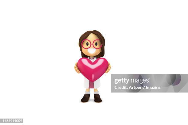 3d, character, illustration, object - doctor explaining stock illustrations