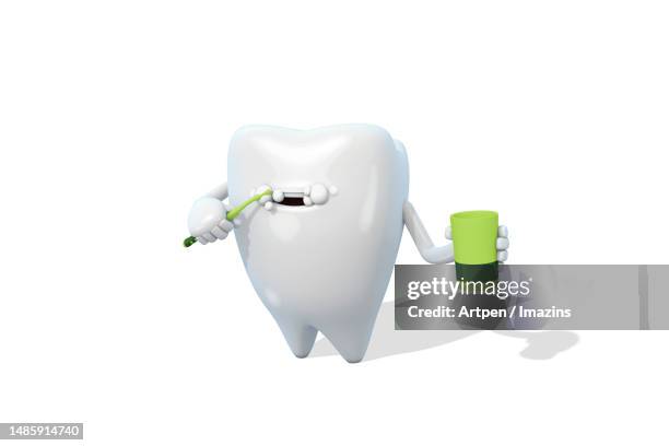 3d, character, illustration, object - dental impression stock illustrations