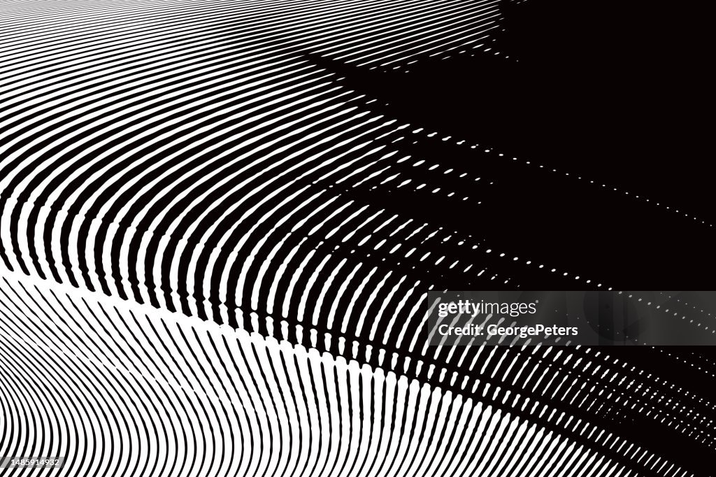 Abstract Background of rippled, wavy lines