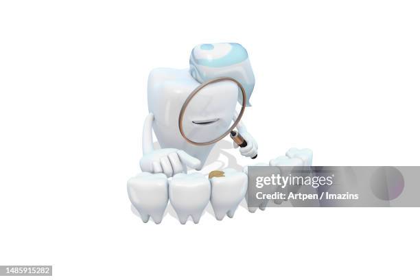 3d, character, illustration, object - dental impression stock illustrations