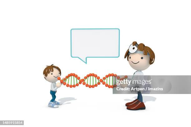 3d, character, illustration, object - two doctors talking stock illustrations