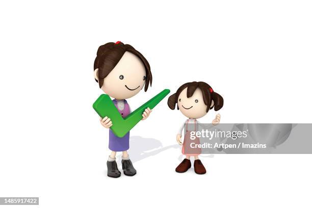 3d, character, illustration, object - asian homemaker stock illustrations