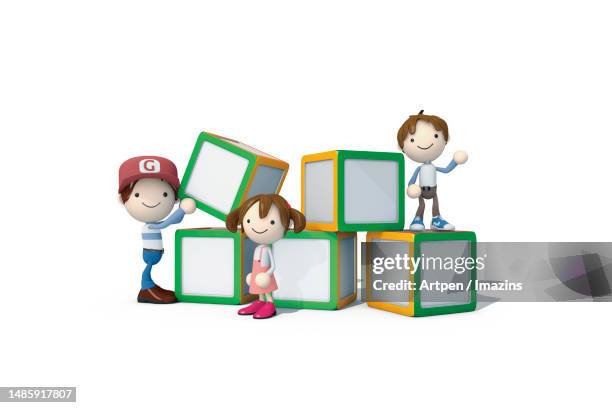 3d, character, illustration, object - rubix cube stock illustrations