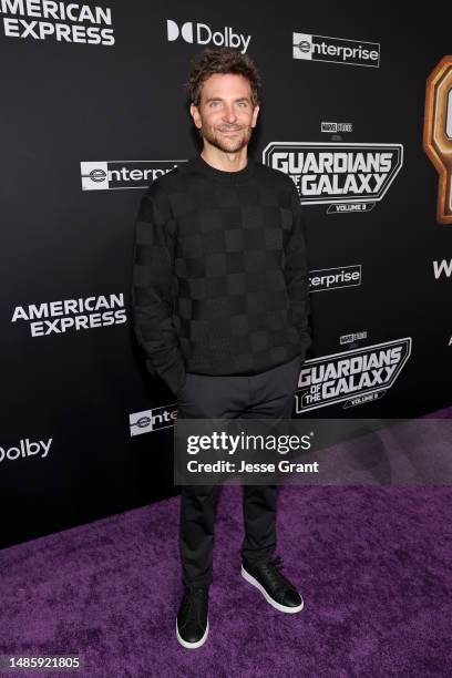 Bradley Cooper attends the Guardians of the Galaxy Vol. 3 World Premiere at the Dolby Theatre in Hollywood, California on April 27, 2023.