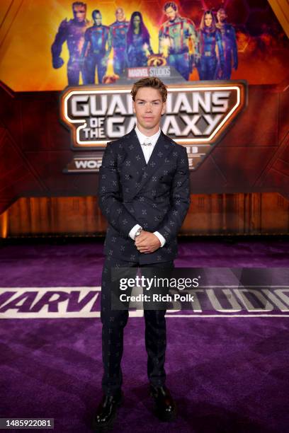 Will Poulter attends the Guardians of the Galaxy Vol. 3 World Premiere at the Dolby Theatre in Hollywood, California on April 27, 2023.