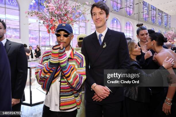 Pharrell and Alexandre Arnault attend as Tiffany & Co. Celebrates the reopening of NYC Flagship store, The Landmark on April 27, 2023 in New York...