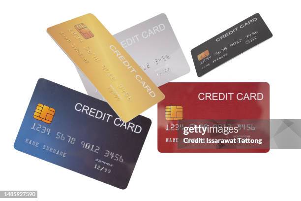 color business credit plastic card set finance technology for web design. - transfer image stock pictures, royalty-free photos & images