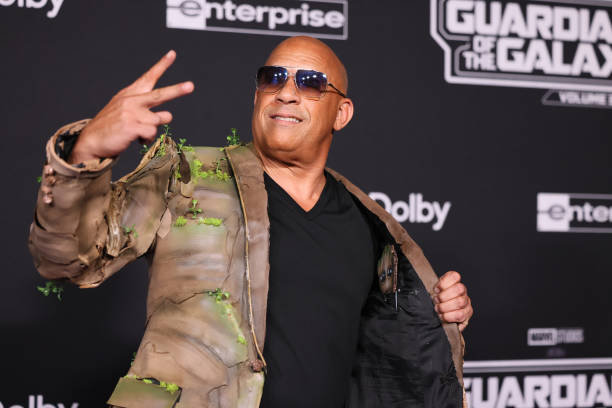 Vin Diesel attends the world premiere of Marvel Studios' "Guardians of the Galaxy Vol. 3" at Dolby Theatre on April 27, 2023 in Hollywood, California.