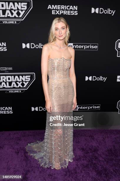 Elizabeth Debicki attends the Guardians of the Galaxy Vol. 3 World Premiere at the Dolby Theatre in Hollywood, California on April 27, 2023.