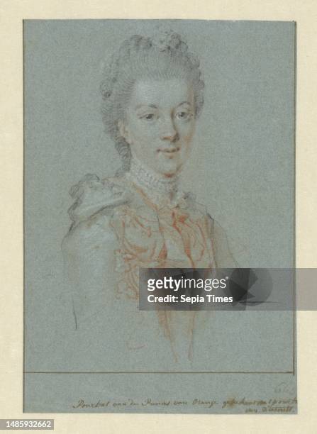 Portrait of Wilhelmina Frederica Sophia of Prussia, Aert Schouman, after anonymous, 1770 - 1792, Portrait of Wilhelmina Frederica Sophia of Prussia ,...