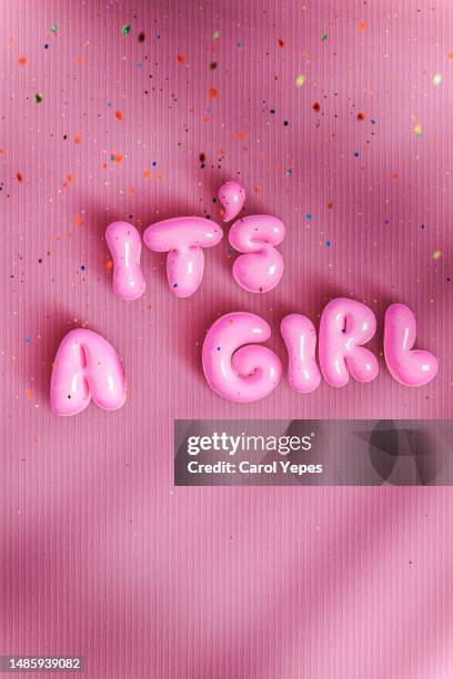 it´s a girl.baby shower - its a girl stockfoto's en -beelden