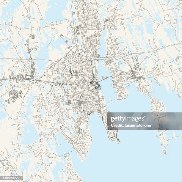 bildbanksillustrationer, clip art samt tecknat material och ikoner med new bedford, massachusetts, usa vector map - massachusettsbukten