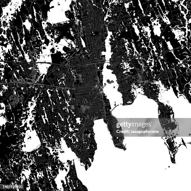 bildbanksillustrationer, clip art samt tecknat material och ikoner med new bedford, massachusetts, usa vector map - massachusettsbukten