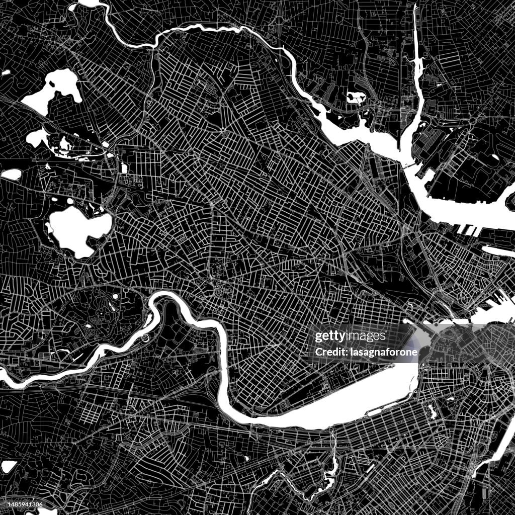 Cambridge, Massachusetts, USA Vector Map