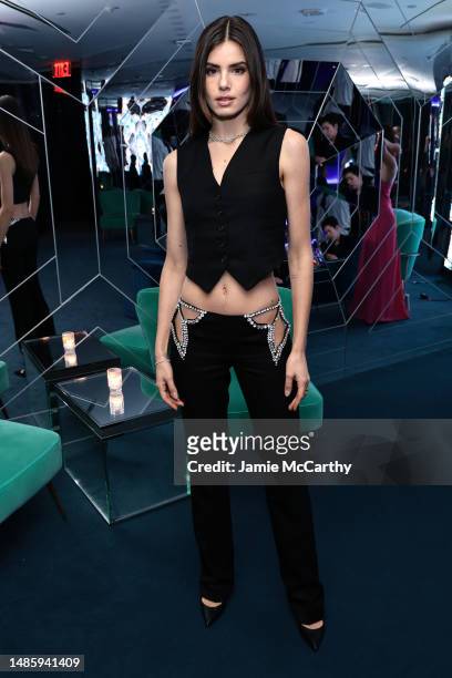 Camila Queiroz attends as Tiffany & Co. Celebrates the reopening of NYC Flagship store, The Landmark on April 27, 2023 in New York City.