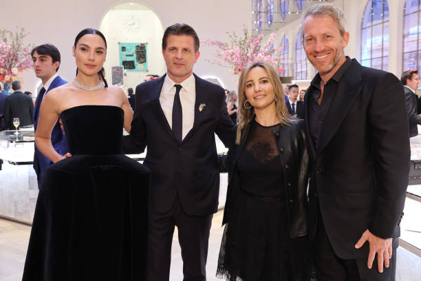 Gal Gadot, Anthony Ledru, and Victoria Ledru attends as Tiffany & Co. Celebrates the reopening of NYC Flagship store, The Landmark on April 27, 2023...